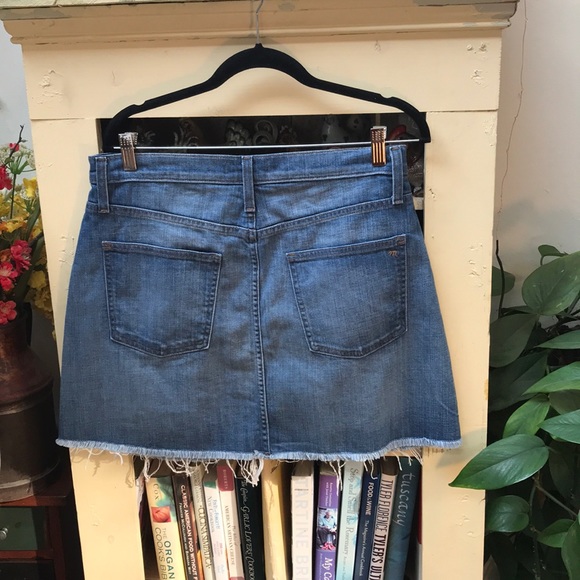 Madewell Denim skirt with raw hem - Picture 4 of 8